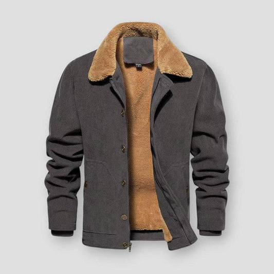 Fraser Men’s Winter Corduroy Jacket – Fleece Lined Workwear Coat for Cold Weather