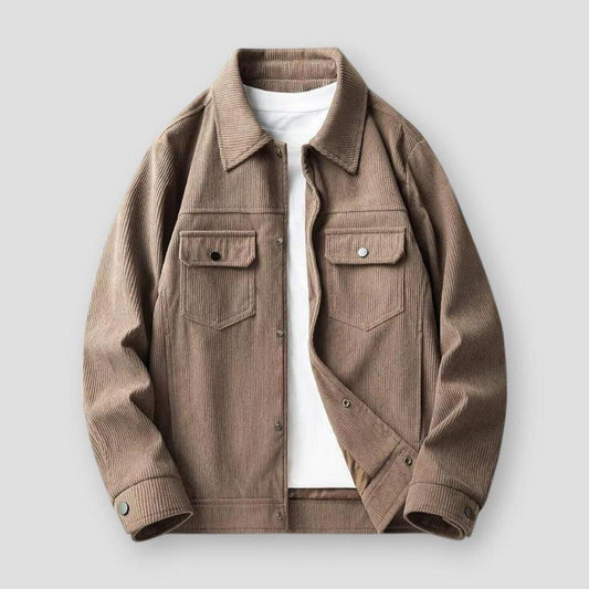 Victor Relaxed Fit Men’s Corduroy Jacket – Plush Warm Cotton-Lined Winter Coat