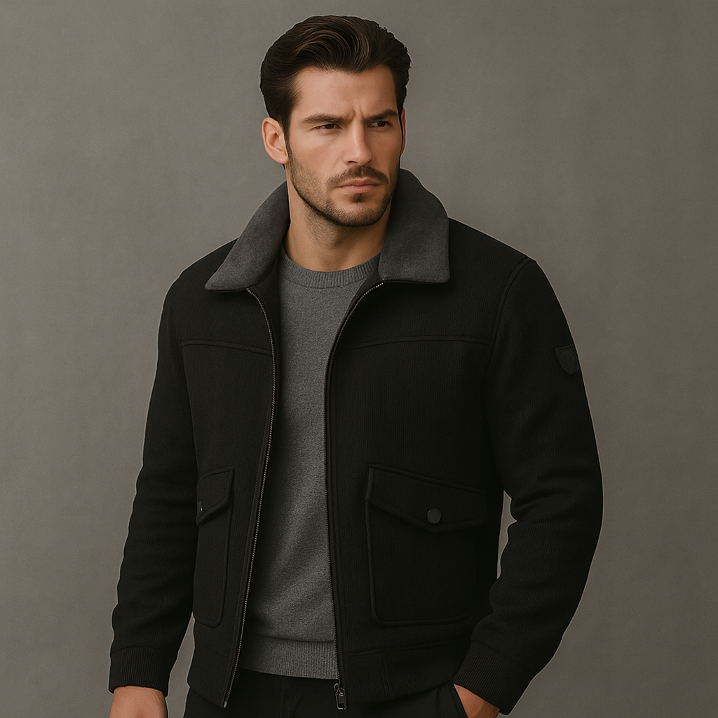 Stefano Men’s Jacket – Plush Insulation Modern Style Jacket
