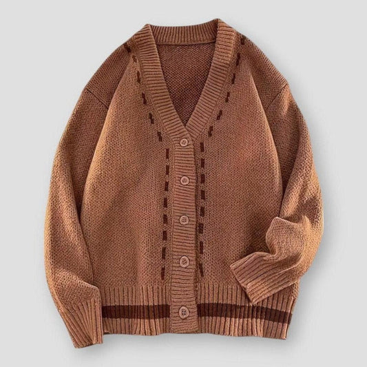Owen Men’s Knit Cardigan – Soft Wool Blend with Classic V-Neck & Button Closure