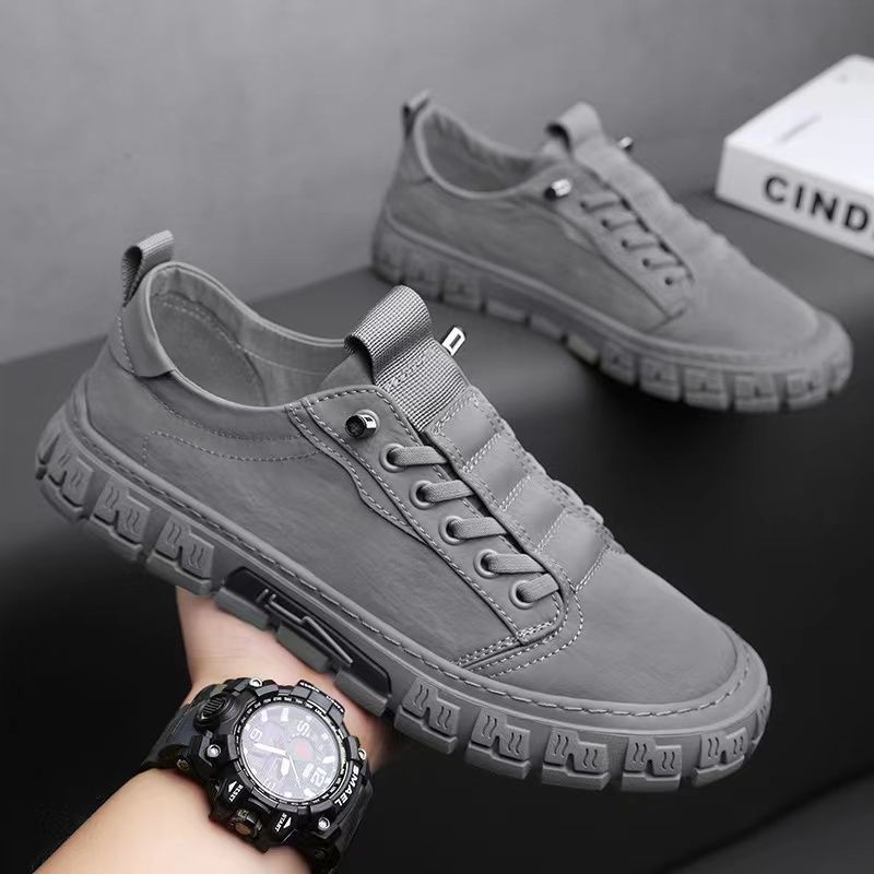 Cavell Men’s Trainers – Suede-Like Canvas Shoes