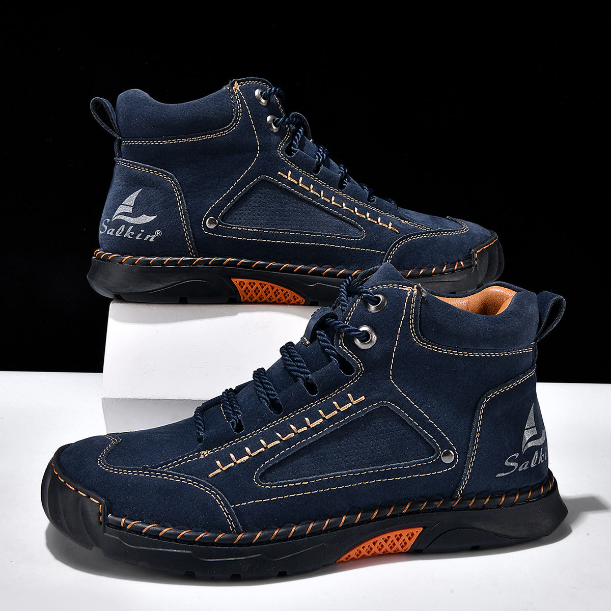 Monroe Nubuck Leather Lace-Up Trainers – Waterproof Breathable Casual Shoes