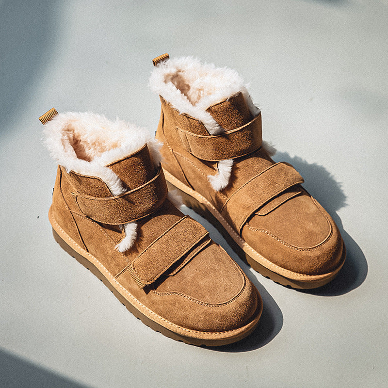 Cloud Unisex Suede Winter Boots – Fleece-Lined Waterproof Anti-Slip Design