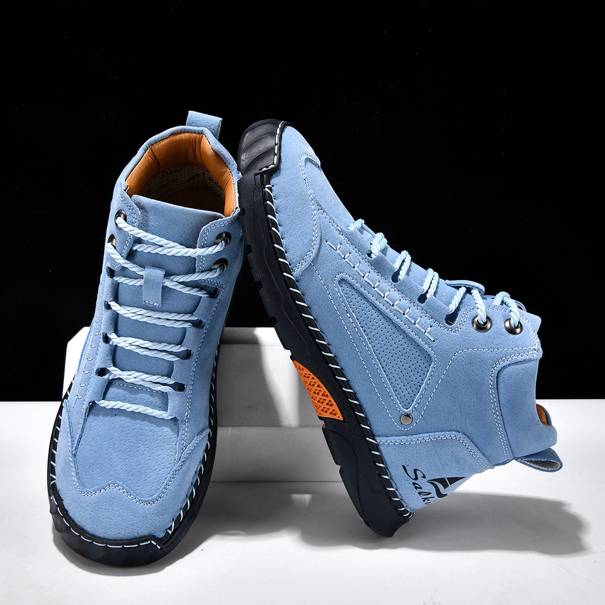 Monroe Nubuck Leather Lace-Up Trainers – Waterproof Breathable Casual Shoes
