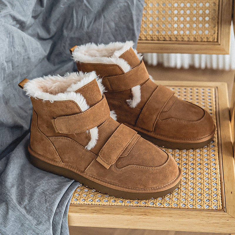 Cloud Unisex Suede Winter Boots – Fleece-Lined Waterproof Anti-Slip Design