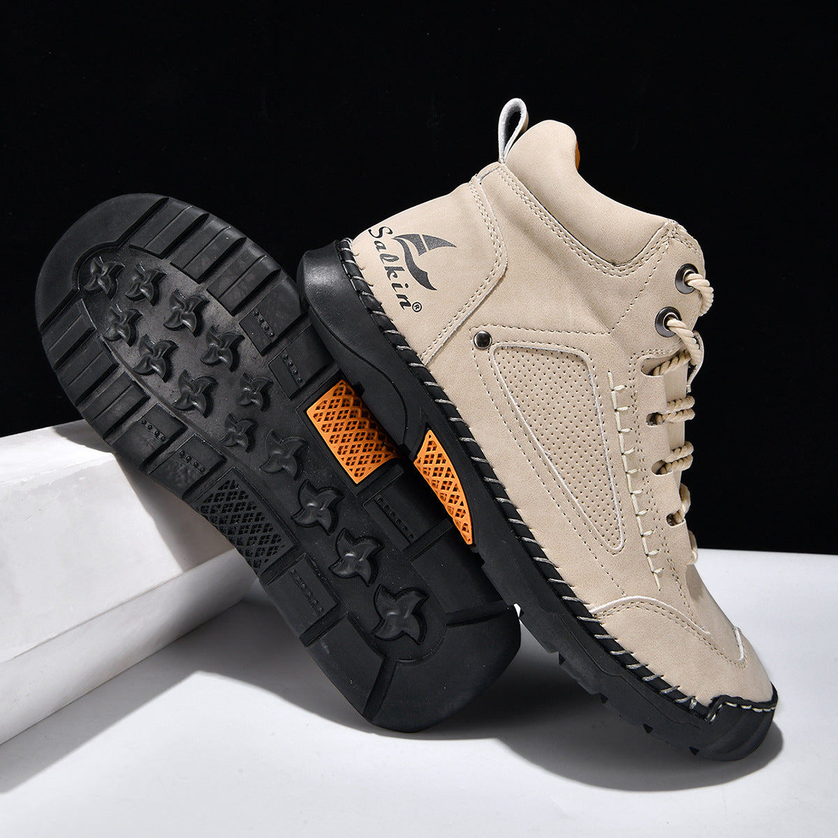 Monroe Nubuck Leather Lace-Up Trainers – Waterproof Breathable Casual Shoes