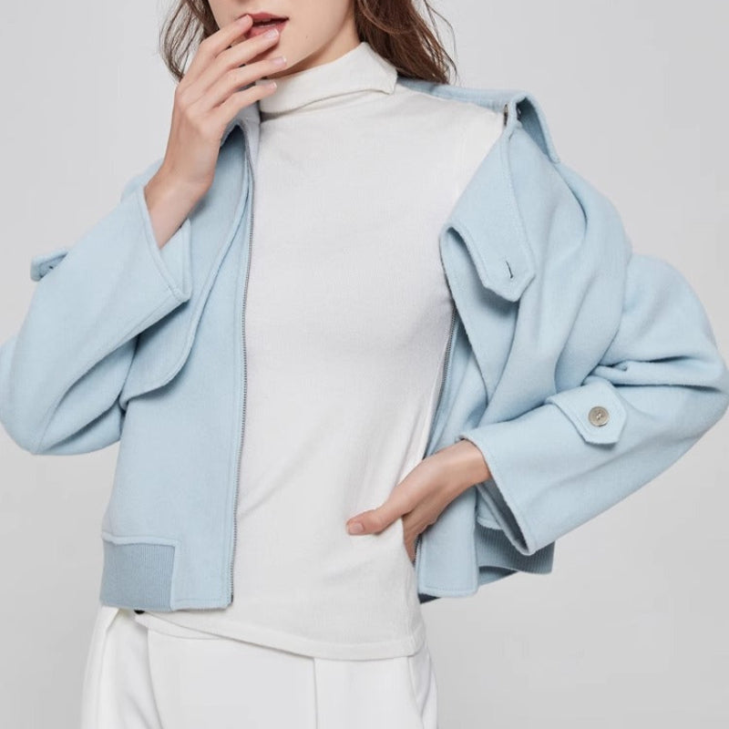 Celeste Women’s Wool Jacket – Cropped Tailored Design