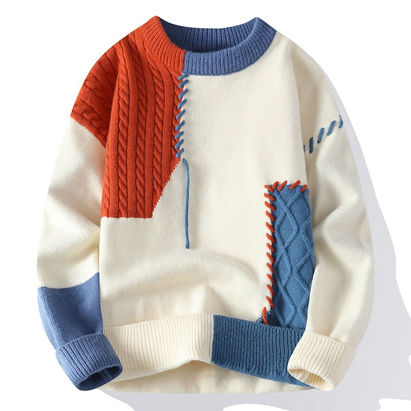 Hendrik Men’s Textured Knit Sweater – Relaxed Fit Soft Knit Jumper