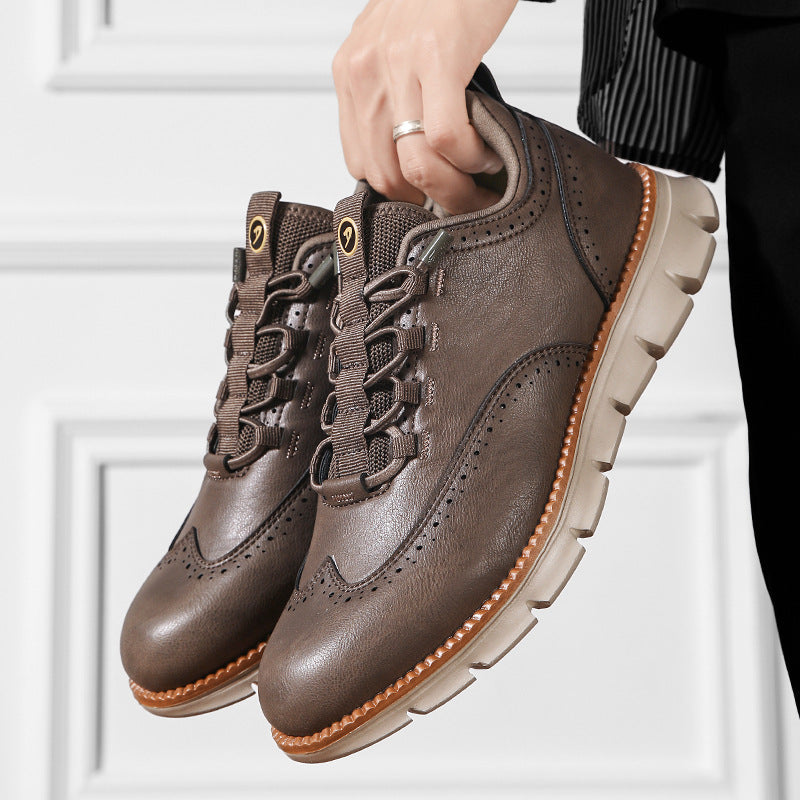 Domingo Men’s Shoes – Genuine Leather Trainers with Lightweight Sole