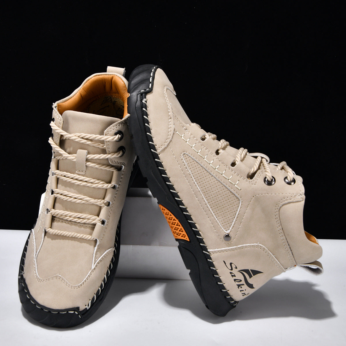Monroe Nubuck Leather Lace-Up Trainers – Waterproof Breathable Casual Shoes
