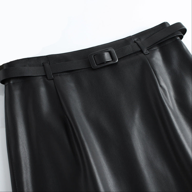 Norma Women’s Pencil Leather Skirt – Genuine Leather Tailoring
