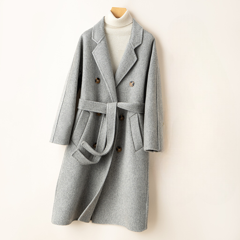 Bettina Women's Cashmere Wrap Coat – Double-Breasted Women’s Winter Outerwear