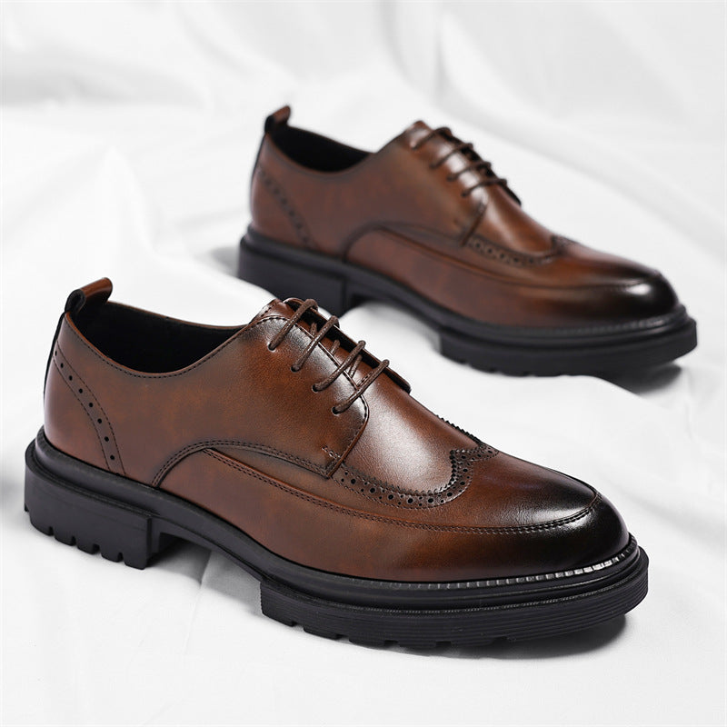 Roberto Men’s Brogue Leather Dress Shoes