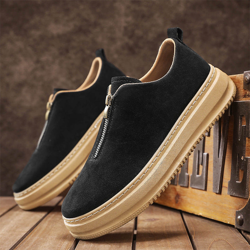 Sven Men’s Shoes – Zip Front Suede Casual Shoes