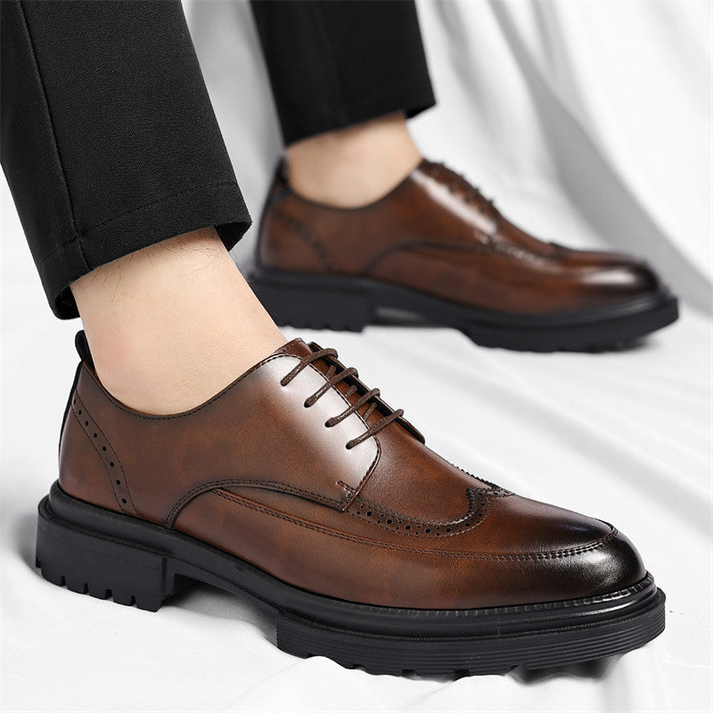 Roberto Men’s Brogue Leather Dress Shoes