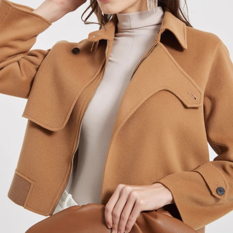 Celeste Women’s Wool Jacket – Cropped Tailored Design