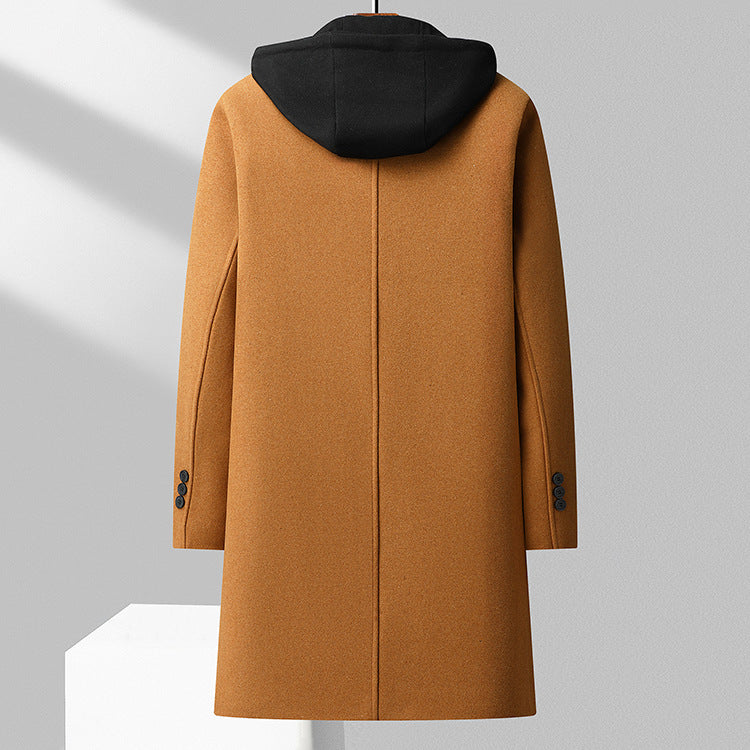 Marciano Men’s Long Coat with Hood – Tailored Fit for Winter