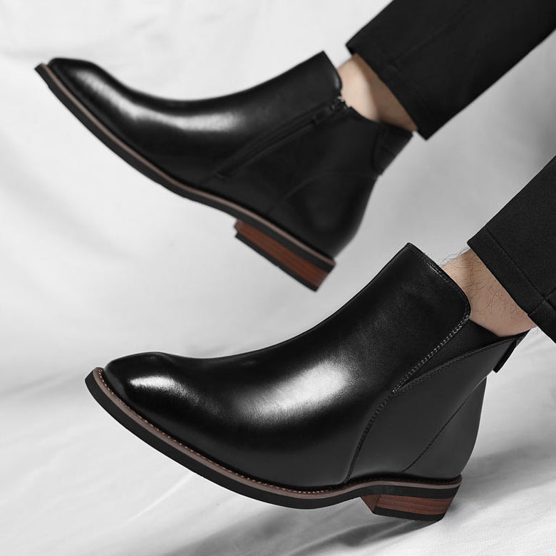 Giorgio Men’s Leather Chelsea Boots – Genuine Leather with Cushioned Insole