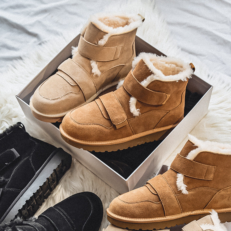 Cloud Unisex Suede Winter Boots – Fleece-Lined Waterproof Anti-Slip Design