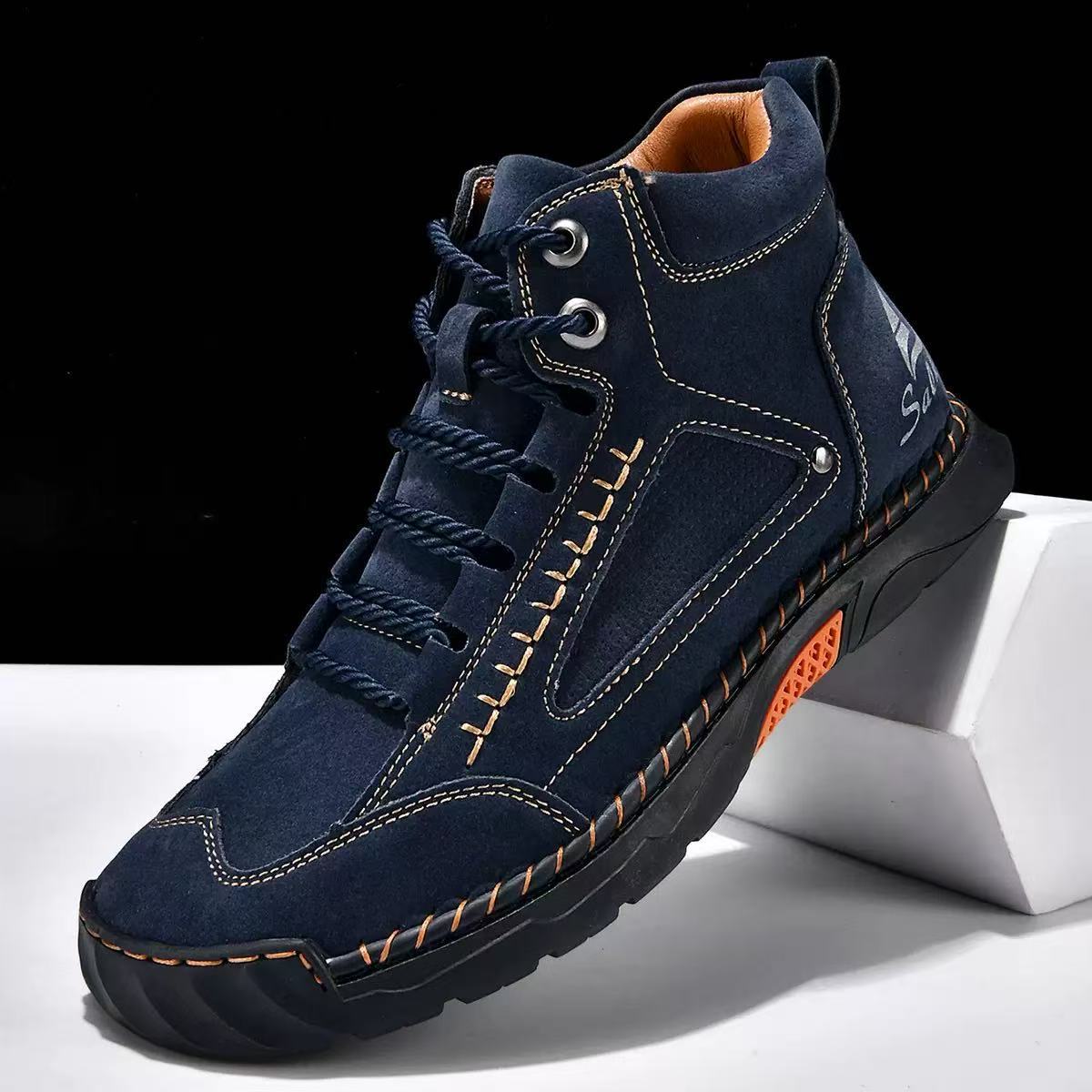 Monroe Nubuck Leather Lace-Up Trainers – Waterproof Breathable Casual Shoes