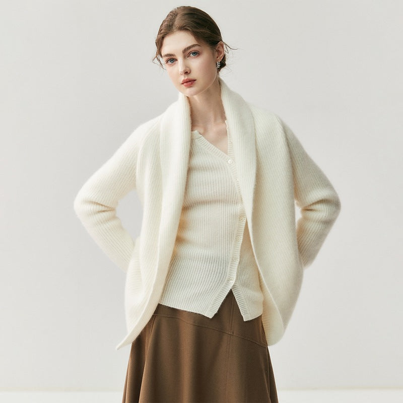 Monetelle Women’s Ribbed Knit Cardigan – Soft Waist-Belted Cardigan