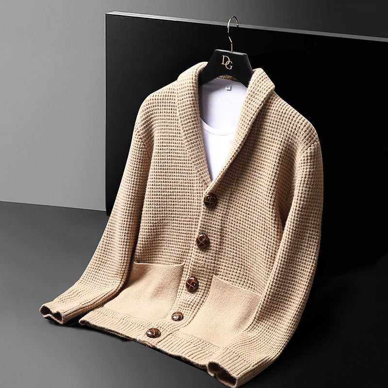 Callum Men’s Wool Cardigan – Soft Knit Button-Up Cardigan