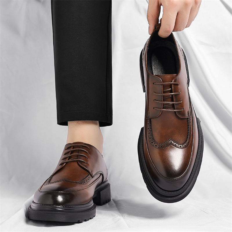 Roberto Men’s Brogue Leather Dress Shoes