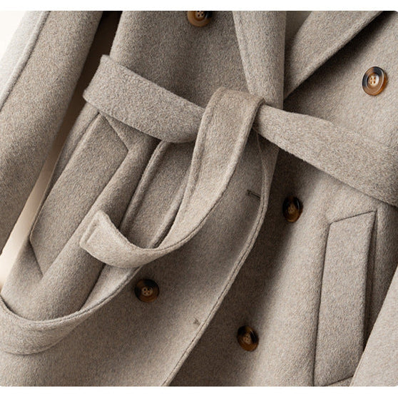 Bettina Women's Cashmere Wrap Coat – Double-Breasted Women’s Winter Outerwear