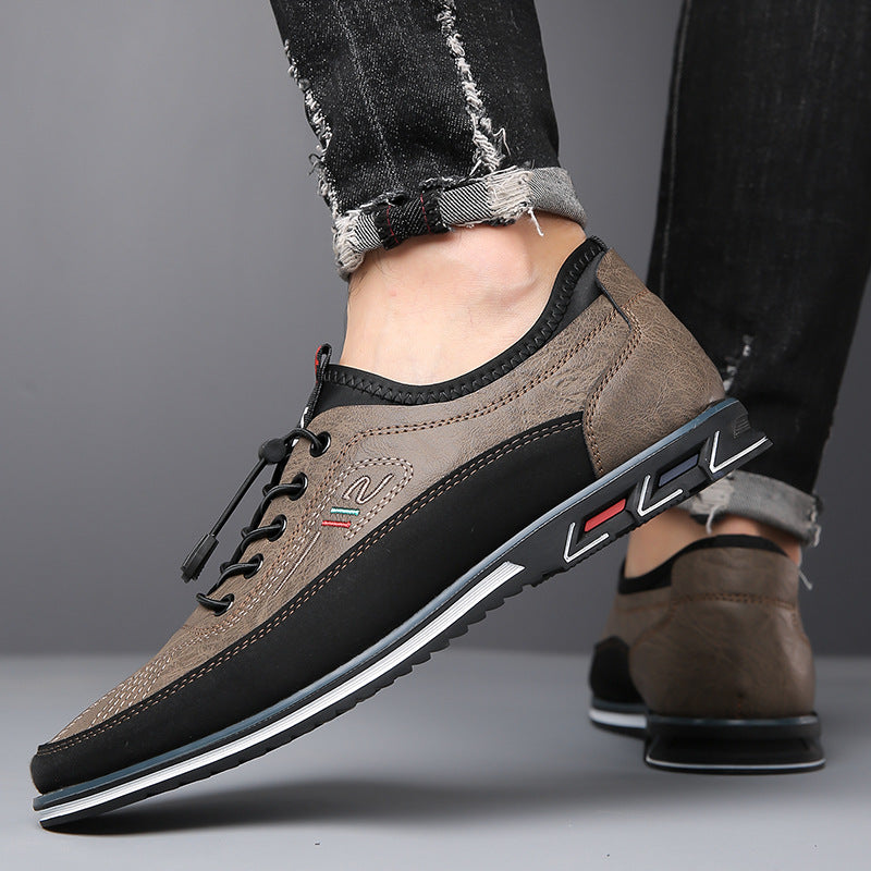 Hugo Men’s Leather Shoes – Eco Leather Barefoot with Waterproof Finish