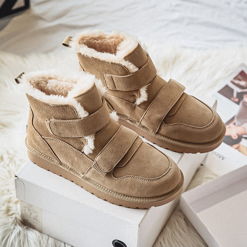Cloud Unisex Suede Winter Boots – Fleece-Lined Waterproof Anti-Slip Design