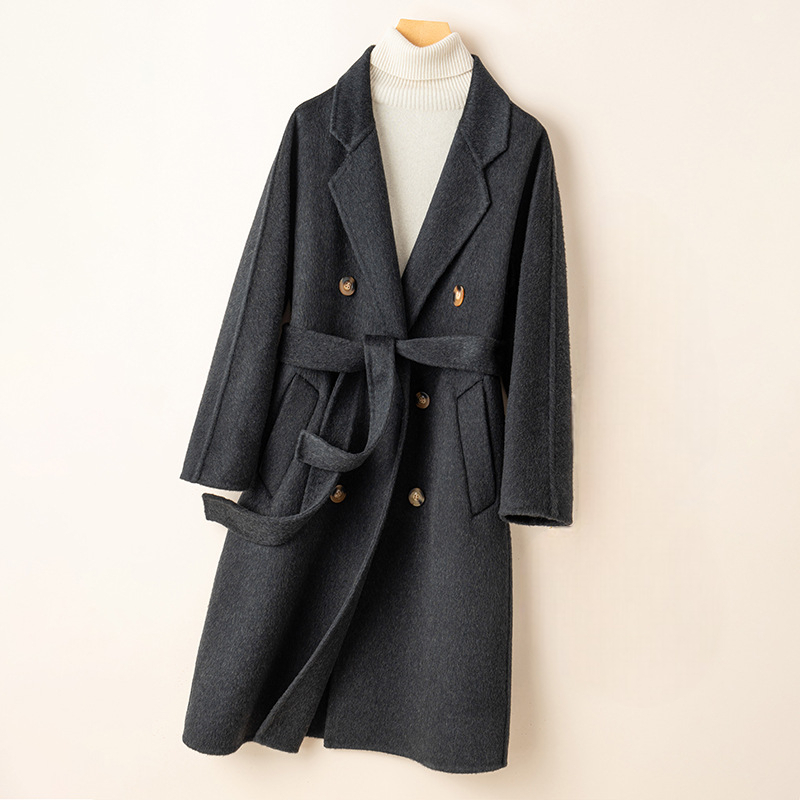 Bettina Women's Cashmere Wrap Coat – Double-Breasted Women’s Winter Outerwear