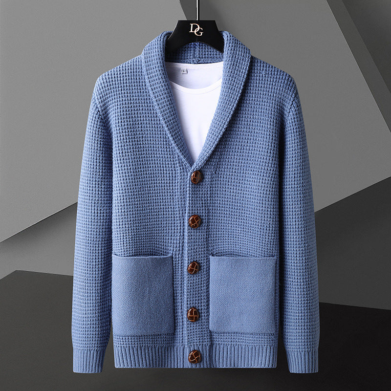 Callum Men’s Wool Cardigan – Soft Knit Button-Up Cardigan