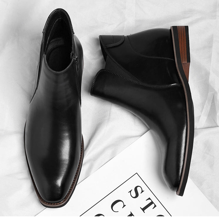 Jude Genuine Leather Chelsea Boots – Casual Slip-On Ankle Boots