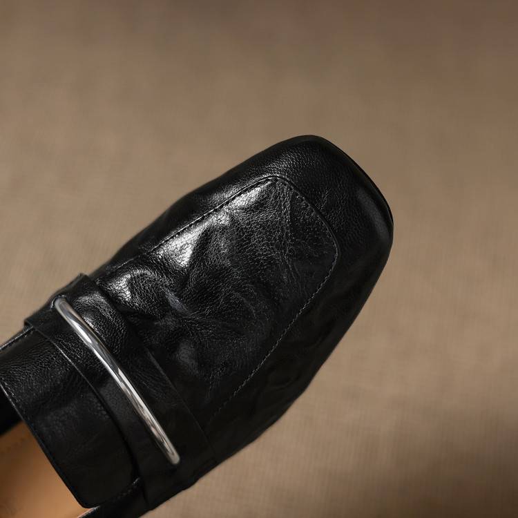 Diana Women’s Leather Heels – Mid Block Loafers