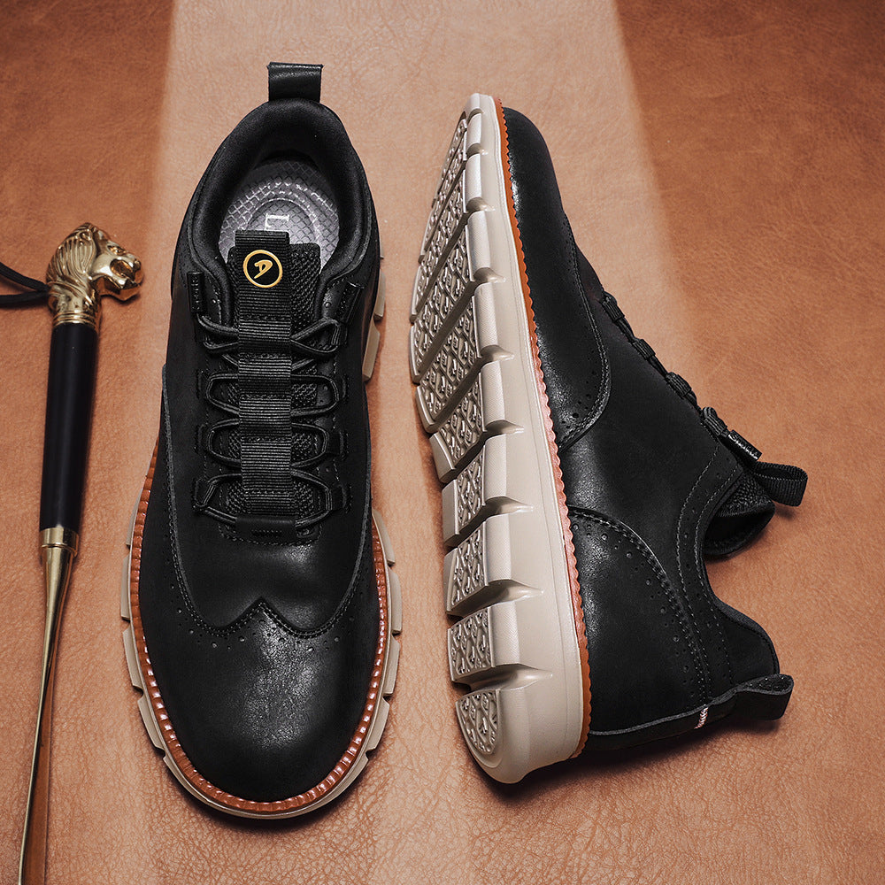 Domingo Men’s Shoes – Genuine Leather Trainers with Lightweight Sole