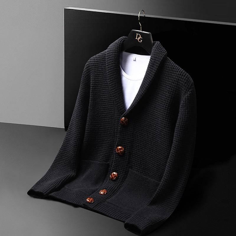 Callum Men’s Wool Cardigan – Soft Knit Button-Up Cardigan