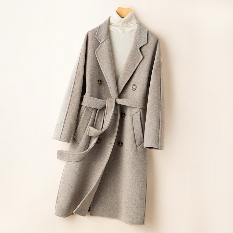 Bettina Women's Cashmere Wrap Coat – Double-Breasted Women’s Winter Outerwear