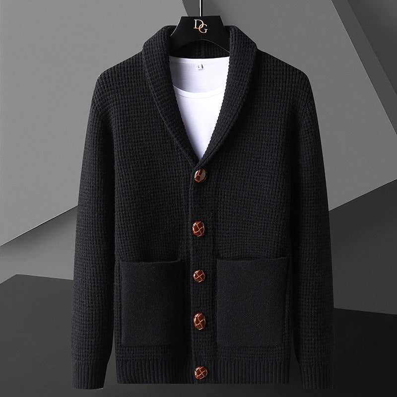 Callum Men’s Wool Cardigan – Soft Knit Button-Up Cardigan