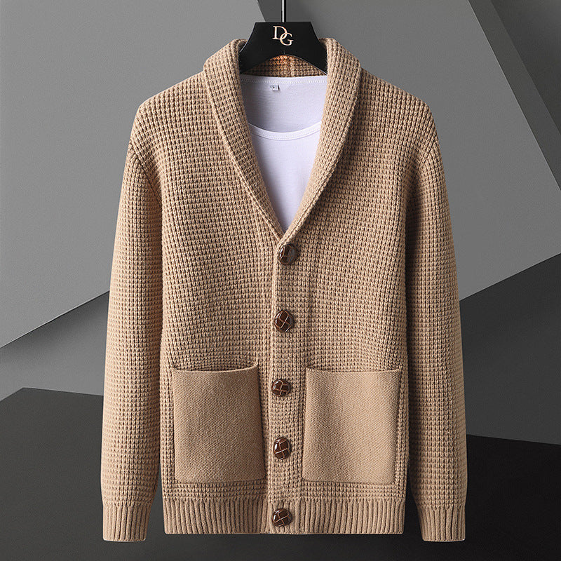 Callum Men’s Wool Cardigan – Soft Knit Button-Up Cardigan