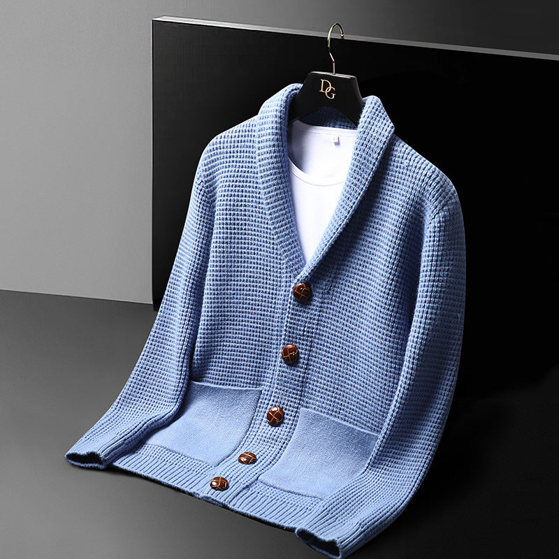 Callum Men’s Wool Cardigan – Soft Knit Button-Up Cardigan