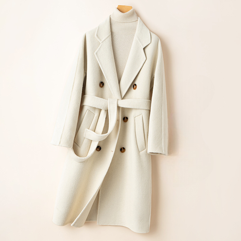 Bettina Women's Cashmere Wrap Coat – Double-Breasted Women’s Winter Outerwear
