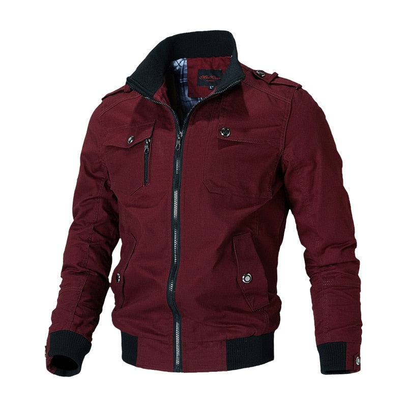 Raffaele Men’s Bomber Jacket – Cotton Blend with Soft Lining & Functional Pockets