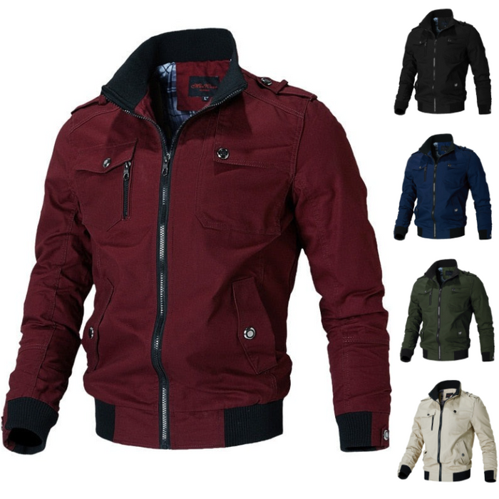 Raffaele Men’s Bomber Jacket – Cotton Blend with Soft Lining & Functional Pockets