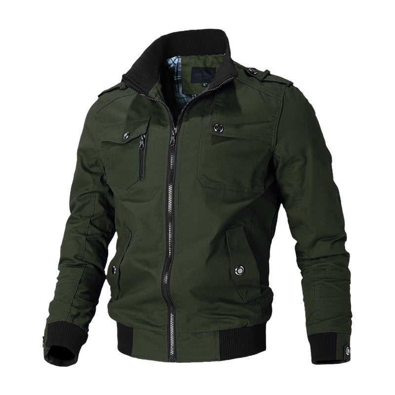 Raffaele Men’s Bomber Jacket – Cotton Blend with Soft Lining & Functional Pockets