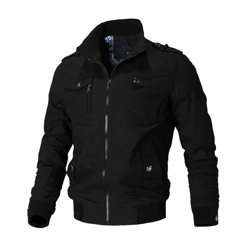 Raffaele Men’s Bomber Jacket – Cotton Blend with Soft Lining & Functional Pockets