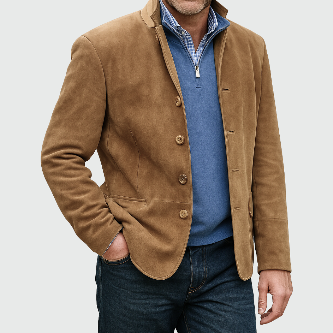 Gordon Men’s Jacket – Smooth Structured Casual Blazer