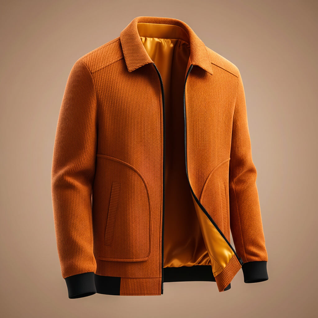 Brennon Men’s Corduroy Jacket – Fine-Wale Winter Jacket with Soft-Press Texture