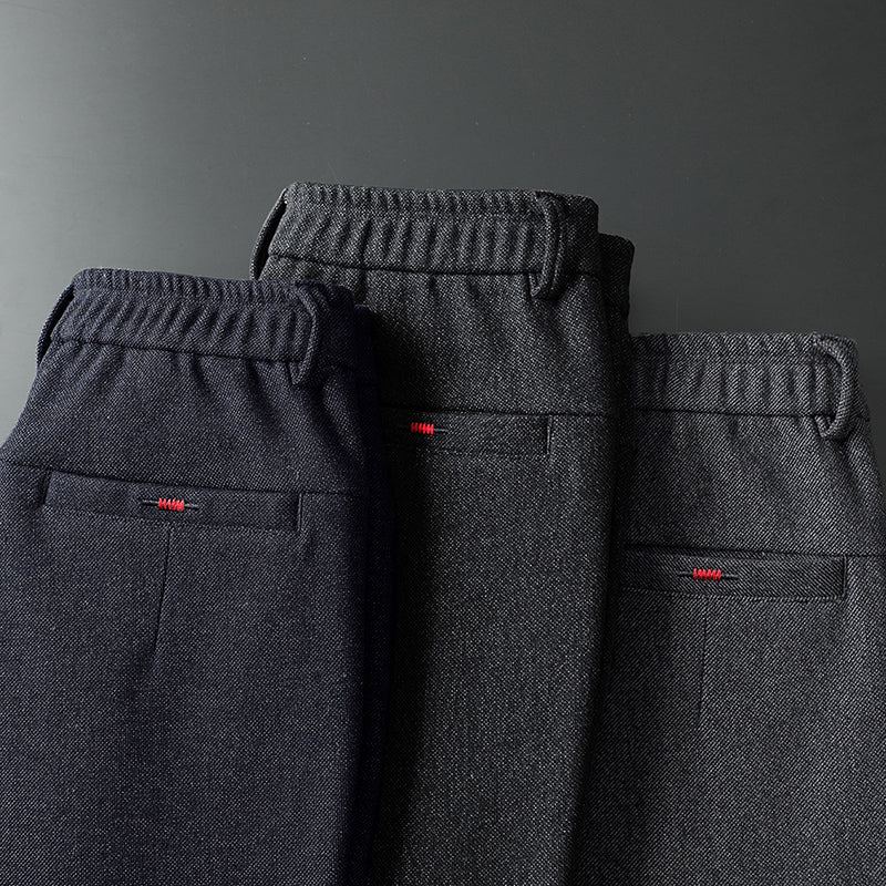 Alejandro Men’s Slim Fit Trousers – Stretch Cotton with Wrinkle-Resistant Finish