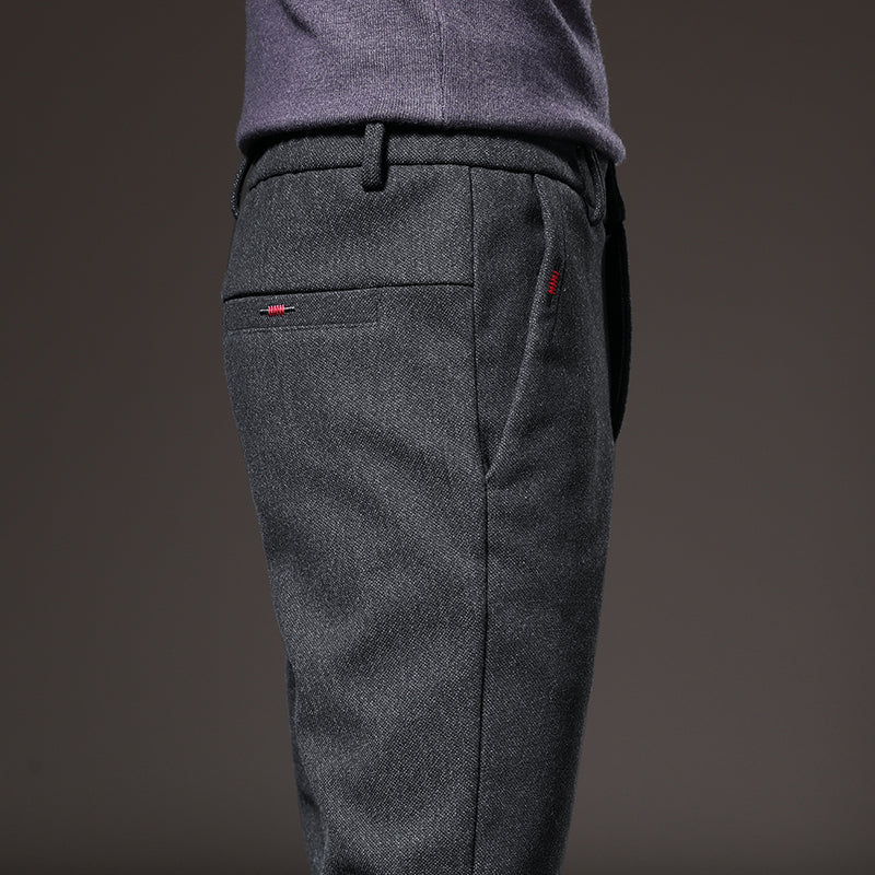 Alejandro Men’s Slim Fit Trousers – Stretch Cotton with Wrinkle-Resistant Finish