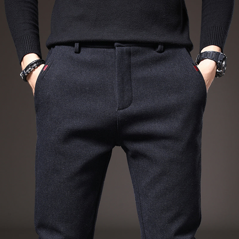 Alejandro Men’s Slim Fit Trousers – Stretch Cotton with Wrinkle-Resistant Finish
